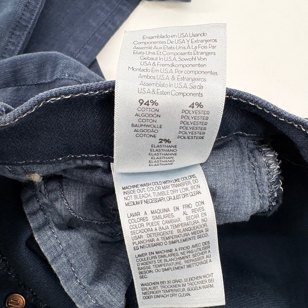 MOTHER 25 The Dazzler Ankle mid-rise straight-leg‎ jeans Button Front Dark Blue - Picture 12 of 14